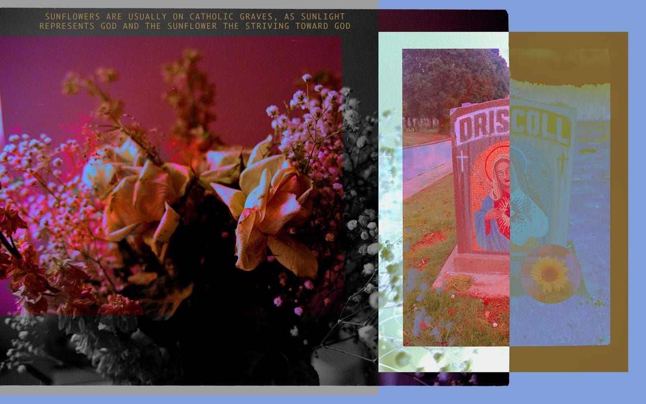 grey zine cover with black typewritten drugs and dosages on either side of a black line art of a juniper tree and the words 'THE JUNIPER TREE' in crimson red