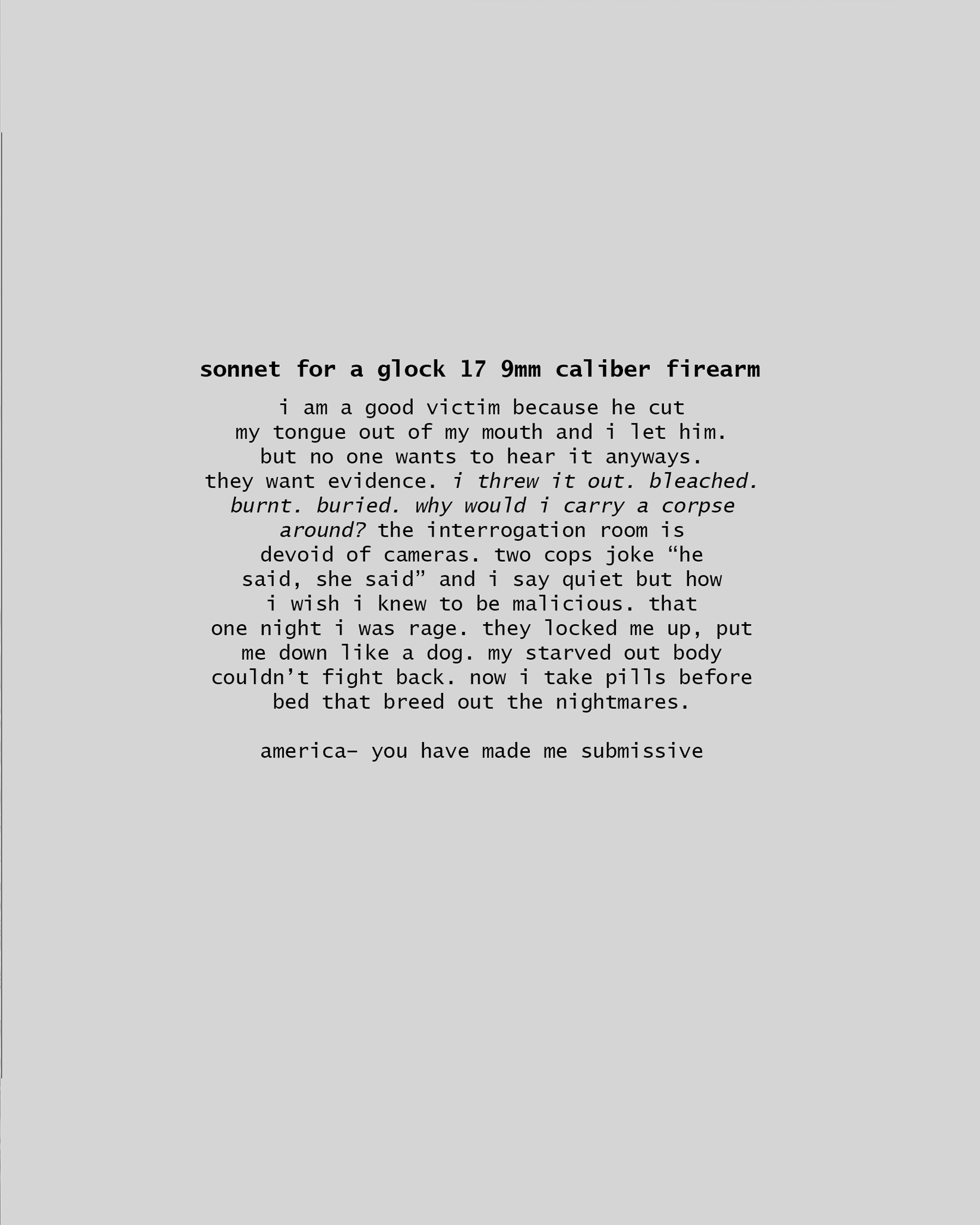 grey zine cover with black typewritten drugs and dosages on either side of a black line art of a juniper tree and the words 'THE JUNIPER TREE' in crimson red